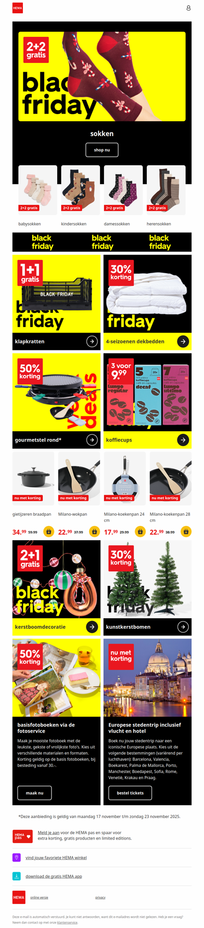 Black Friday 🖤 | 2+2 gratis op sokken voor het gezin