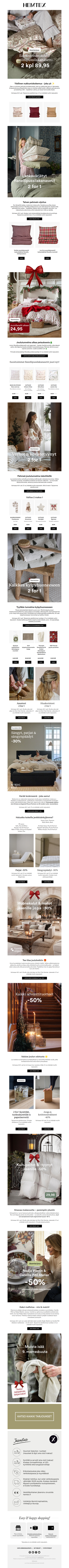 Joulun koristetyynyt & verhot valitse 2 maksa 1 nyt jäsenille!