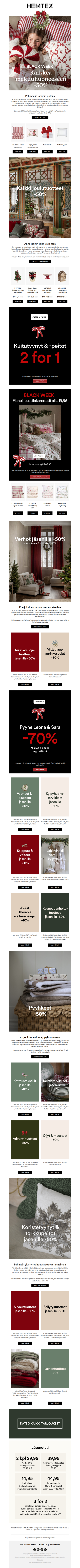 PEHMEÄ Black Week-tarjous: alk.19,95 flanellipussilakanasetit jäsenille 🖤