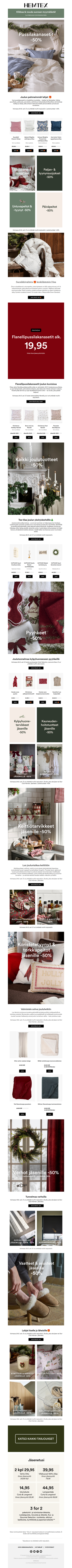 Luo joulutunnelmaa koko kotiin - jopa -50%! ❤️