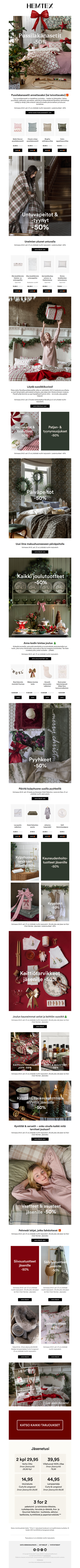 🎅🏻Valmistaudu jouluun – löydä joululahjat lähimmästä Hemtex-myymälästäsi!