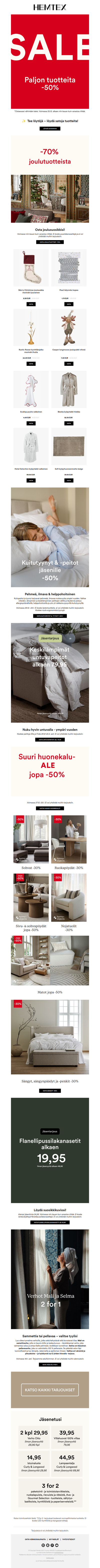 💥Paljon tuotteita puoleen hintaan – kun ostat vähintään kaksi!