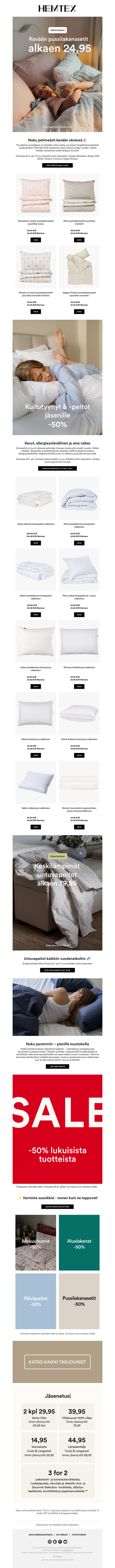 Kevään ihanat pussilakanasetit puuvillasta alkaen 24,95* 🌸