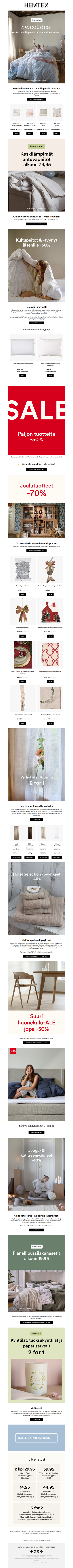 Puuvillapussilakanasetit alk. 24,95 – jäsenille ✨