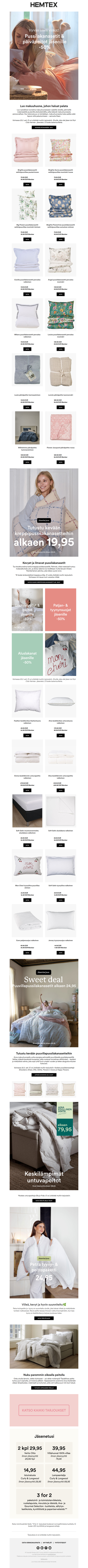 ✨ -50% makuuhuoneen suosikkituotteista jäsenille