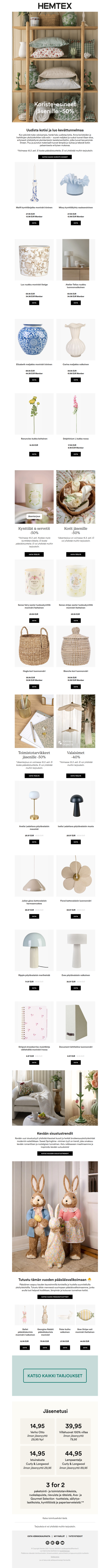 🪻 -50% kevään koriste-esineistä jäsenille