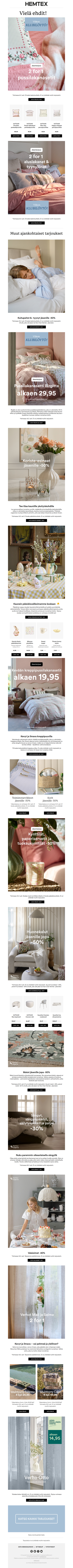 Kaikki pääsiäistuotteet nyt -50% - katso upea valikoima!