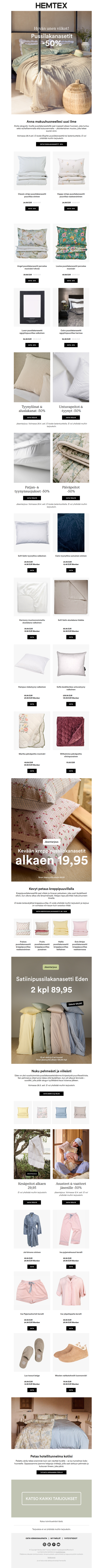 🛏️ Hyvän unen viikot – pussilakanat -50%!