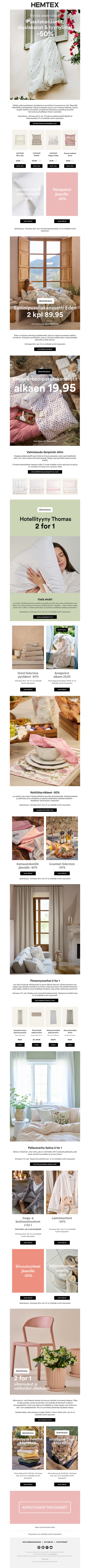 -50% makuuhuoneen tuotteista jäsenille! 💫