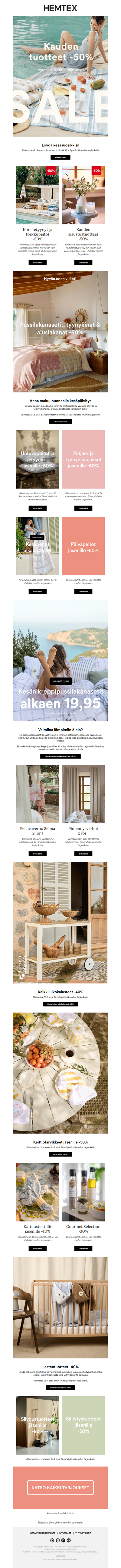 🌺 -50% kauden tuotteista ostaessasi vähintään kaksi