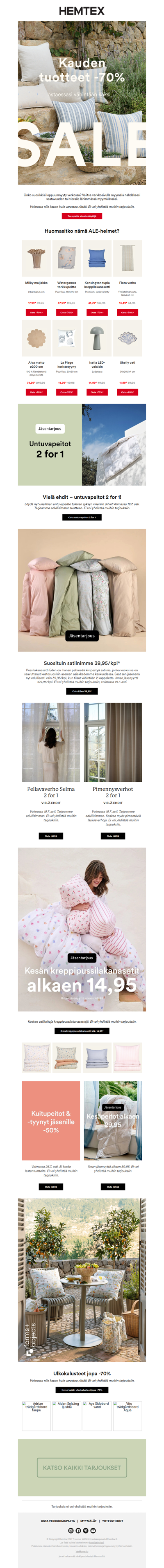 ❤️ SALE! Nyt -70% kauden tuotteista ostaessasi vähintään kaksi*