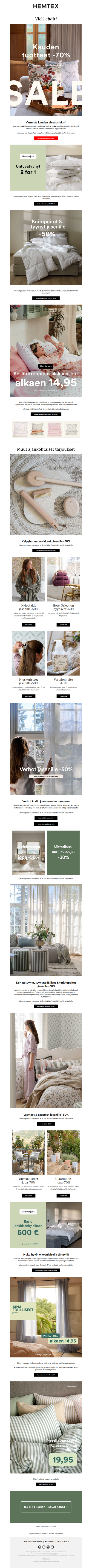 FINAL SALE! -70% kauden tuotteista ostaessasi vähintään kaksi*