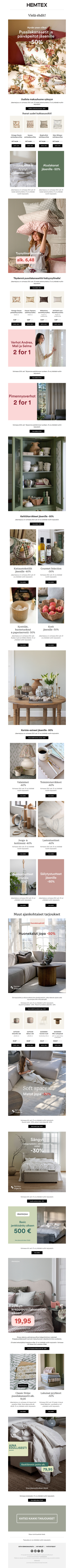 ⏳ Vielä ehdit! -50%* makuuhuoneen suosikeista