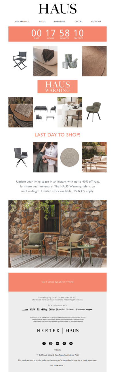 LAST DAY TO SHOP!