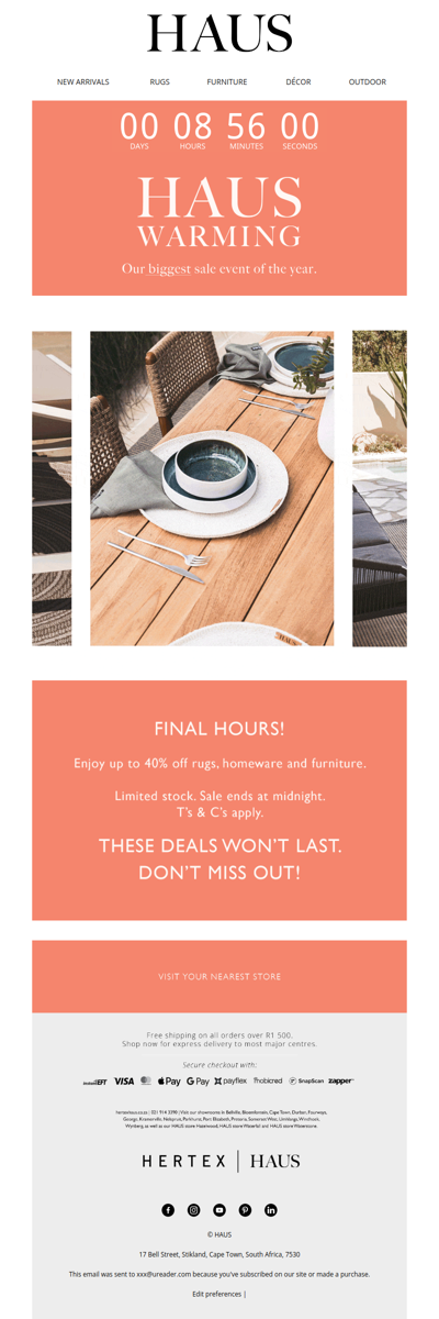 FINAL HOURS! Get 40% off selected items