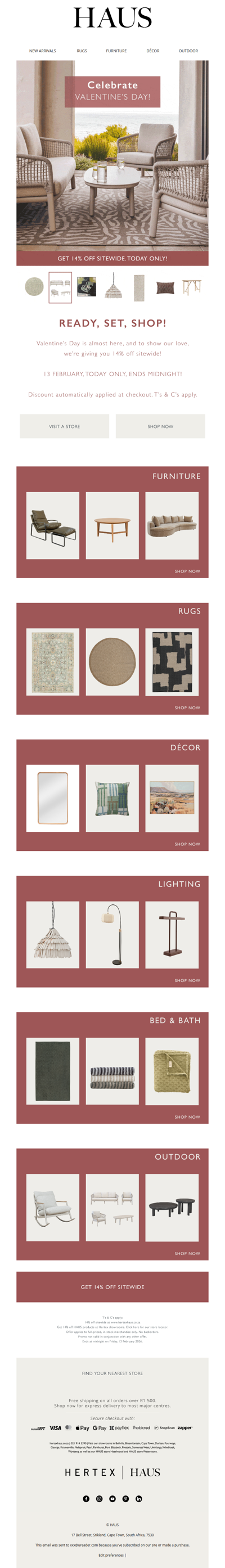 Enjoy 14% off sitewide now!