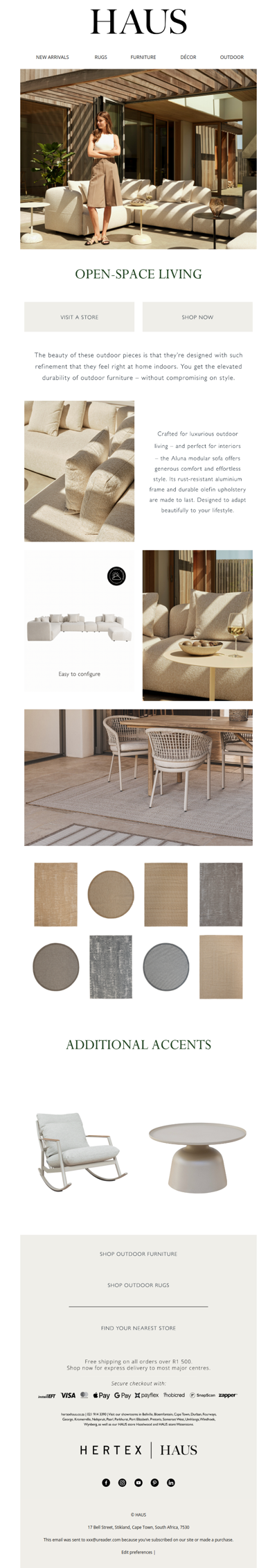 Ready to ship! Open-air living update