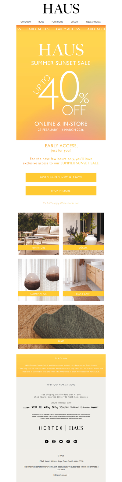 SUMMER SUNSET SALE early access – just for you!