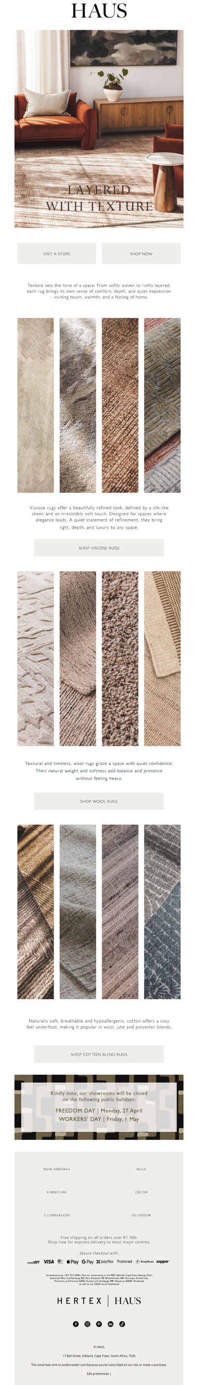 Layered with texture