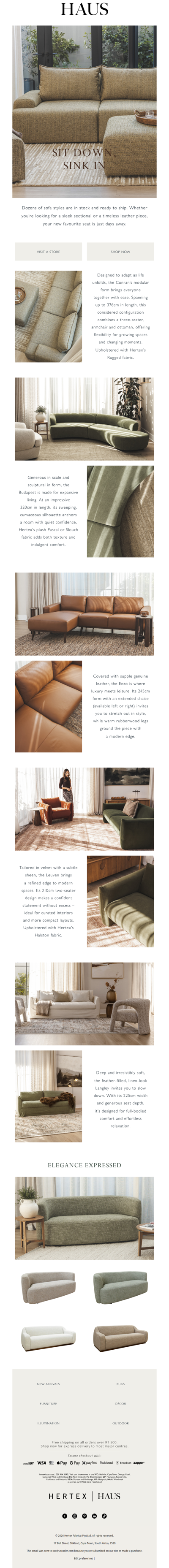 Settle-right-in sofas