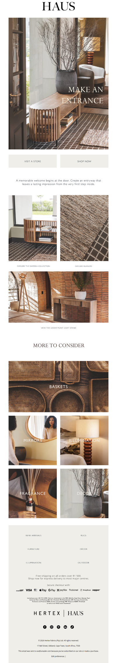 Create a grand entrance