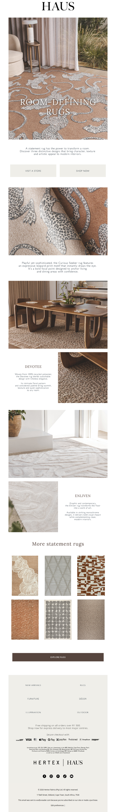 NEW IN: Centrepiece rugs