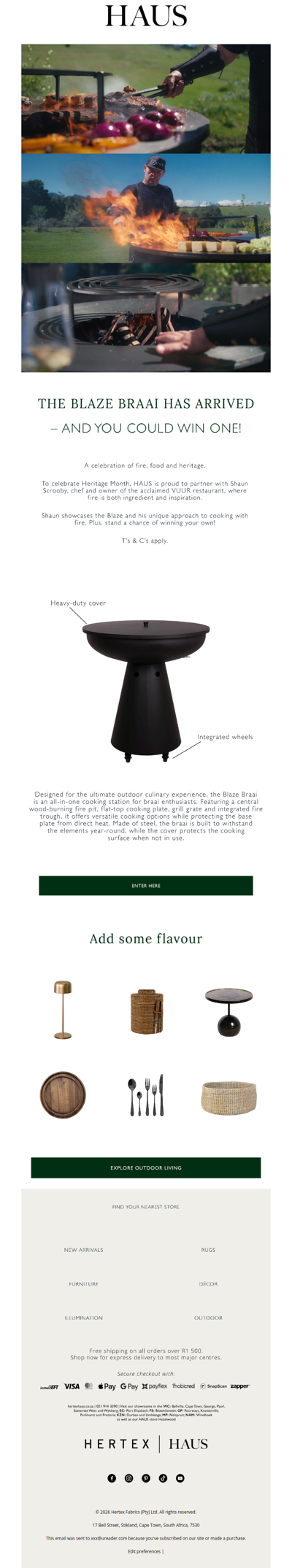 Win a Blaze braai!