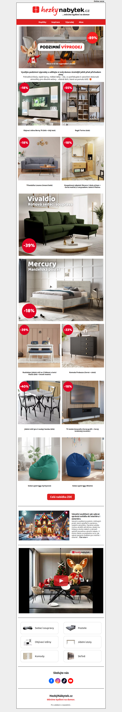 🍂 Podzimní výprodej, který vás naladí na Vánoce