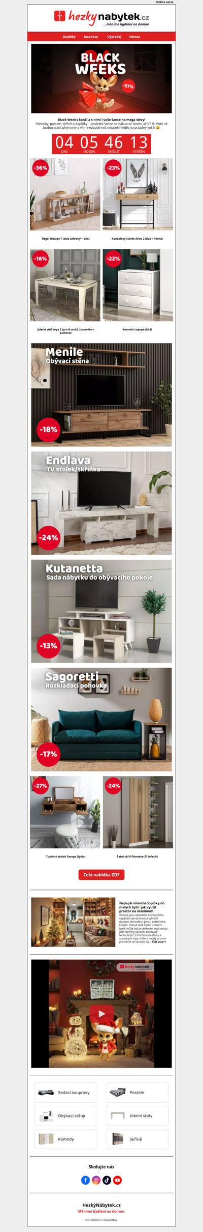 ⏳ Poslední hodiny Black Weeks – slevy končí!