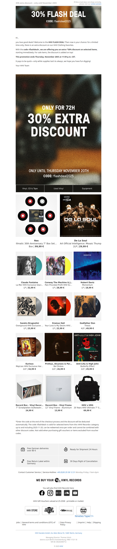 Only for 72 hours! 30% extra discount on selected items! Only until November 20th!