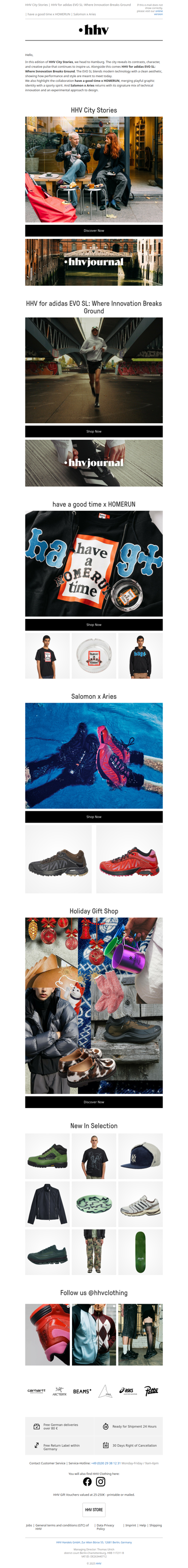 HHV City Stories | HHV for adidas EVO SL: Where Innovation Breaks Ground | have a good time x HOMERUN | Salomon x Aries
