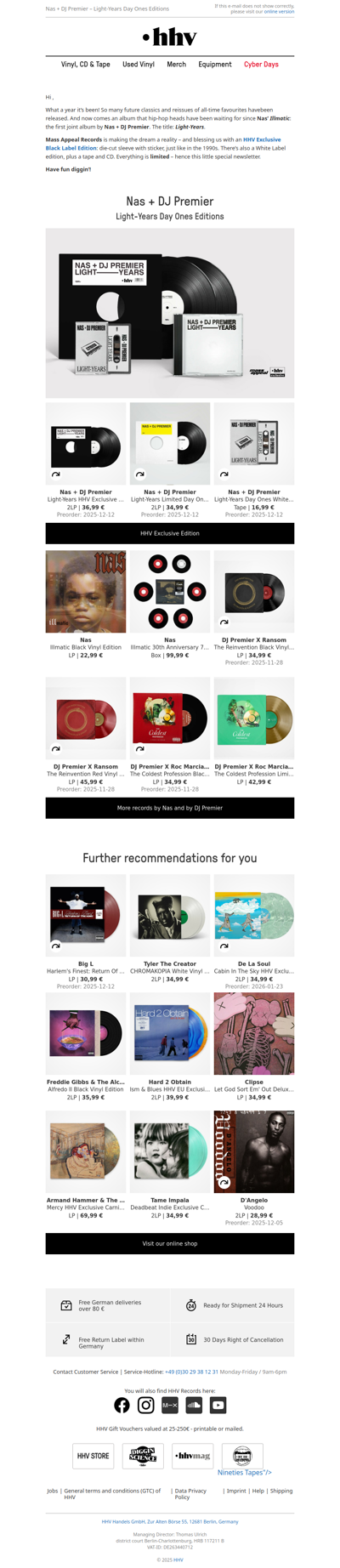 HHV Exclusive Edition: Nas + DJ Premier – Light-Years