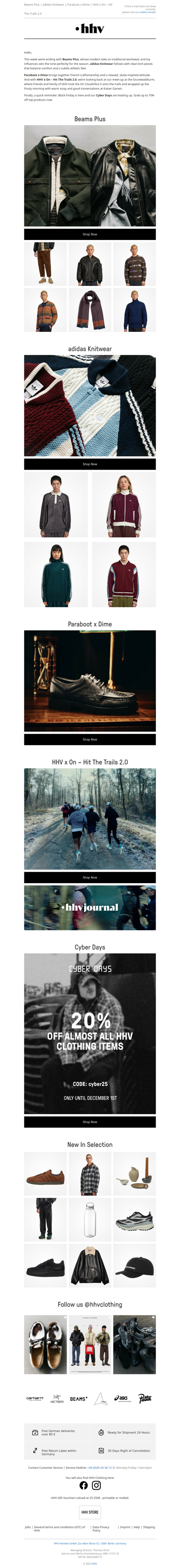 Beams Plus | adidas Knitwear | Paraboot x Dime | HHV x On – Hit The Trails 2.0