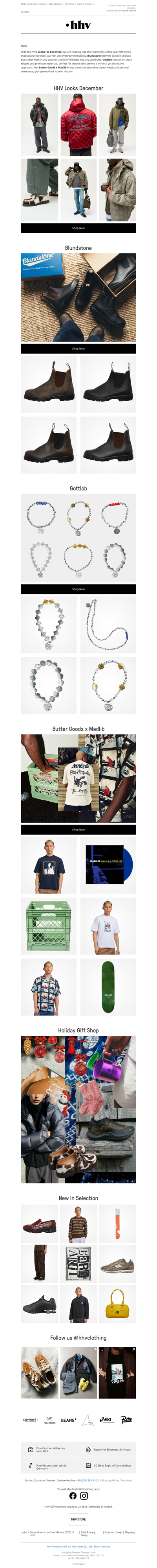 HHV Looks December | Blundstone | Gottlob | Butter Goods x Madlib