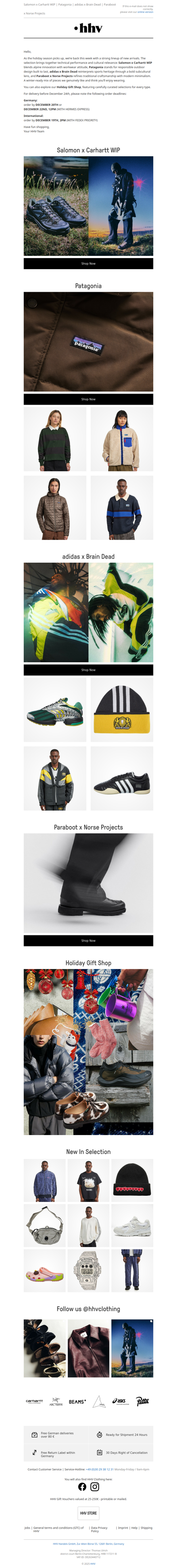 Salomon x Carhartt WIP | Patagonia | adidas x Brain Dead | Paraboot x Norse Projects
