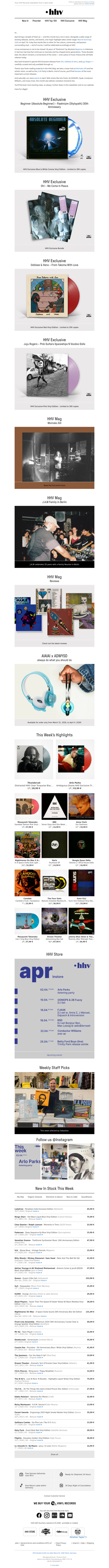 Absolute Beginner, Oh!, Oddisee & Heno, Juju Rogers