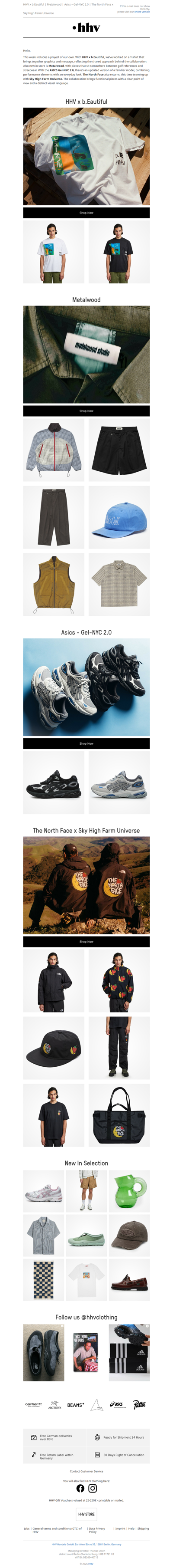 HHV x b.Eautiful | Metalwood | Asics - Gel-NYC 2.0 | The North Face x Sky High Farm Universe