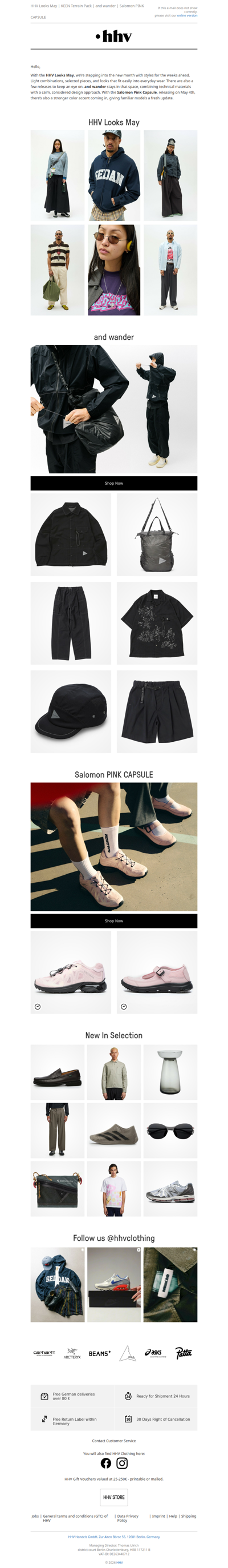 HHV Looks May | KEEN Terrain Pack | and Wander | Salomon PINK CAPSULE