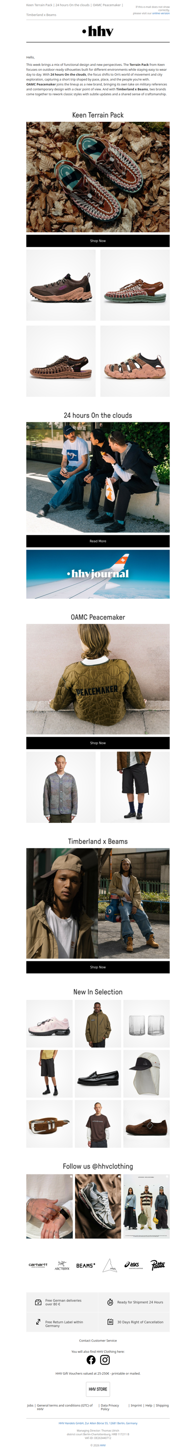 Keen Terrain Pack | 24 hours On the clouds | OAMC Peacemaker | Timberland x Beams