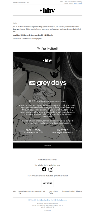You’re Invited: New Balance Grey Days at HHV