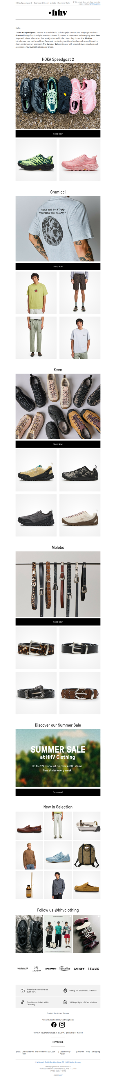 HOKA Speedgoat 2 | Gramicci | Keen | Molebo | Summer Sale