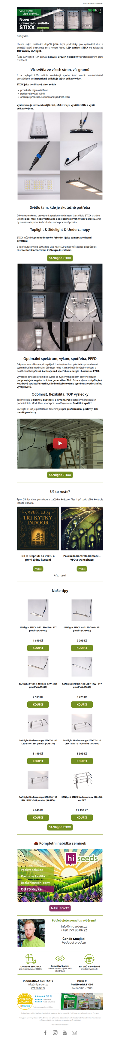 Více světla ze všech stran, více gramů? 💡