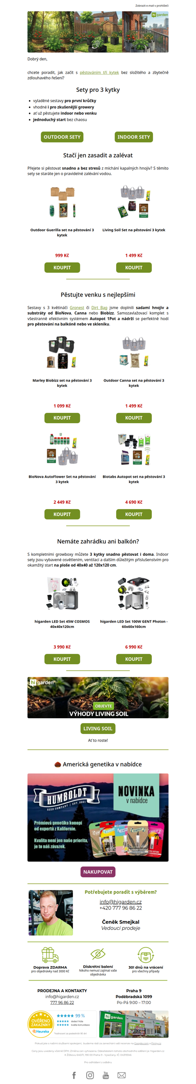 3 kytky. Doma i venku. Žádný chaos.