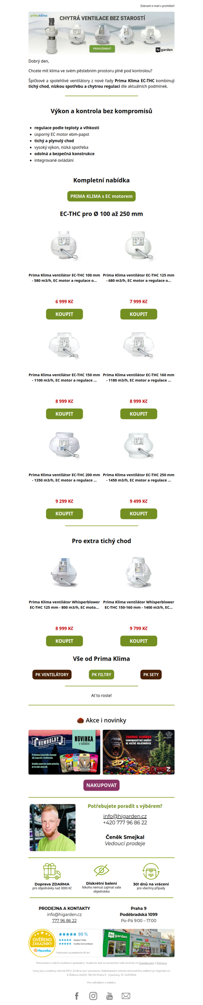 Chytré ventilátory Prima Klima EC-THC