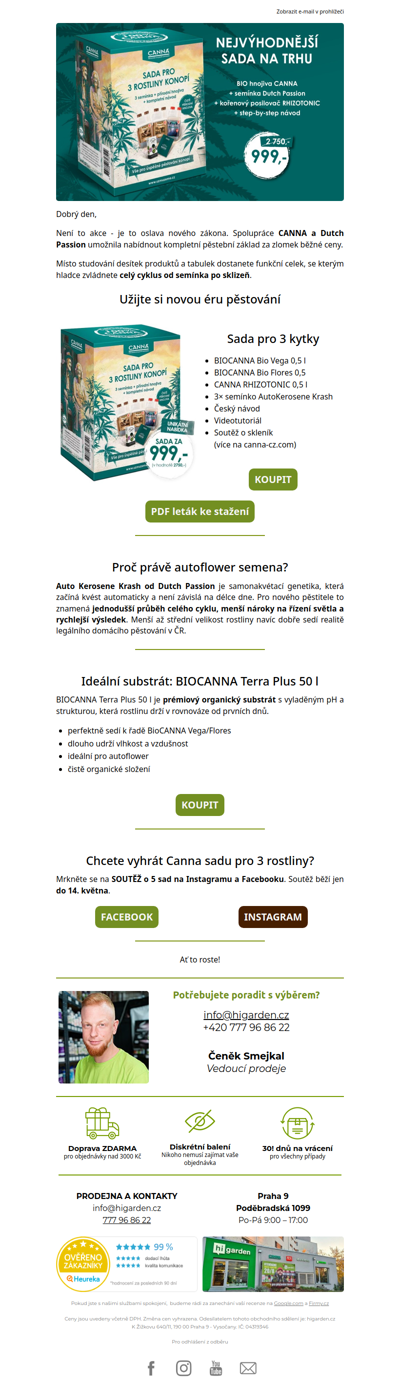 Pěstuj legálně a výhodně s CANNA Sadou