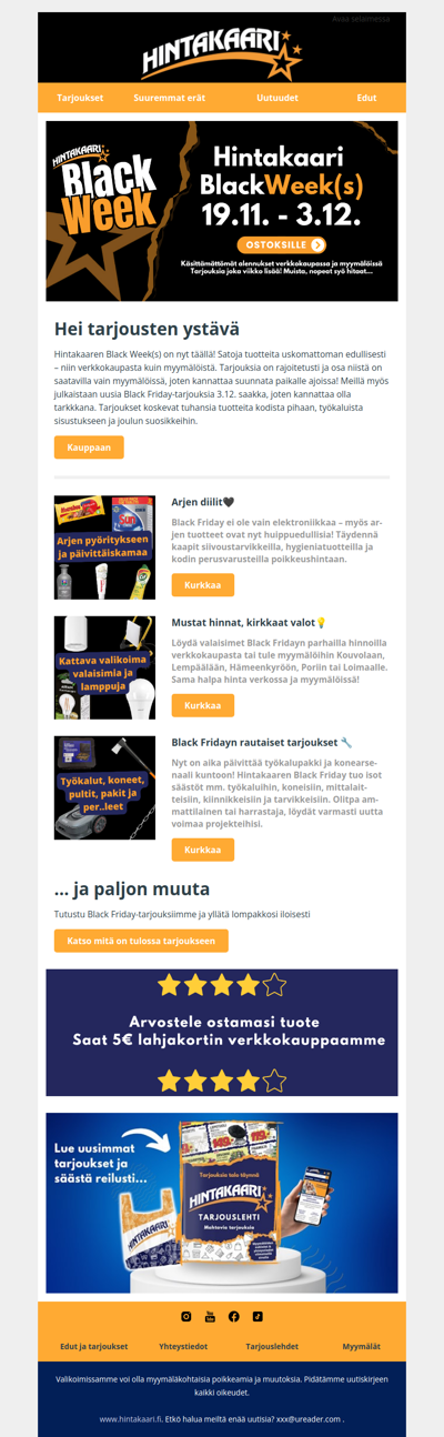 Hintakaaren Black Week(s) alkoi!