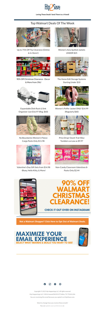 New Deals from Walmart: 90% Off Christmas Clearance, $15 Valentine's Day Gift Sets, & More!