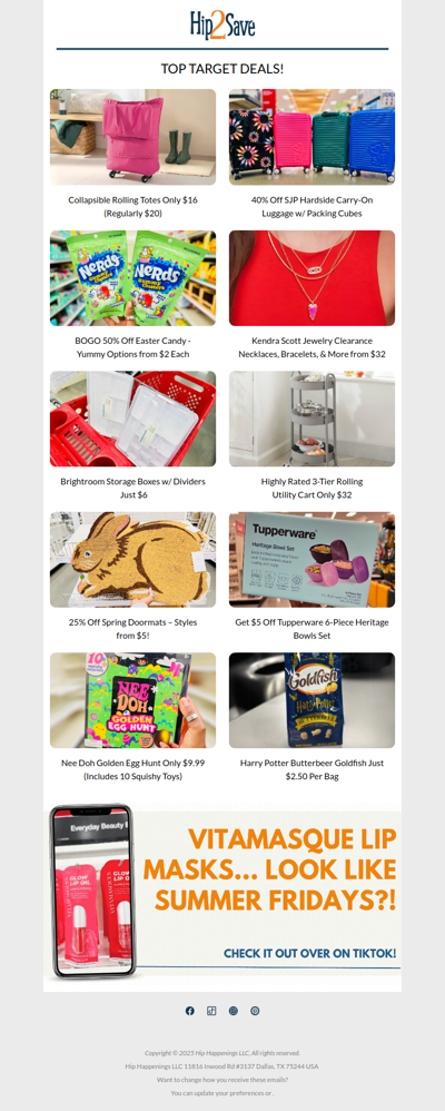 $6 Storage Boxes, $2 Candy, $16 Rolling Totes & More!