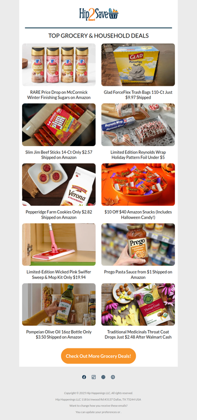 $10 Off Halloween Candy, $1 Pasta Sauce, $3.50 Olive Oil & More Grocery Deals