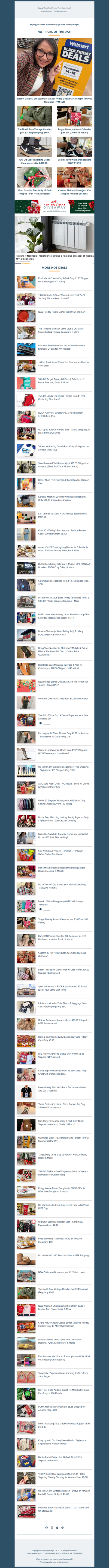 Walmart's Black Friday Starts Tonight | $6 Holiday Tees @Woot | $24 North Face Hoodies | $20 3D Pet Pillows